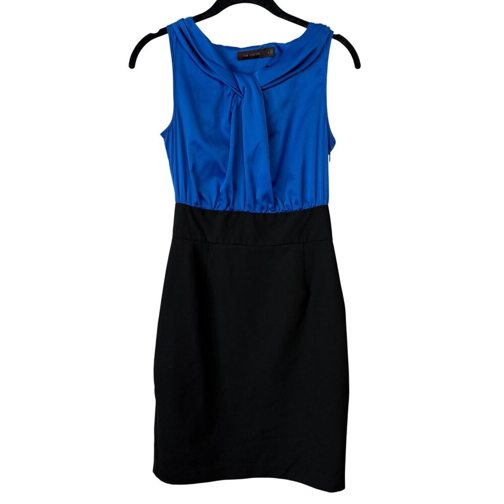 The Limited Womens Two-Tone Blue & Black Sleeveless Dress Size 0